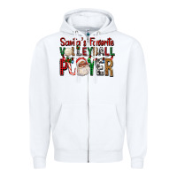 White afro santa's favorite volleyball player for christ Zipper Hoodie - FaDigitalArtStudio
