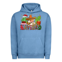 Pigment Pebble Blue feliz navidad santa Urban Hoodie - MaliasSmallBusiness