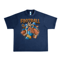 Navy Football life afro girl sneakers Urban Heavy Tee - RanaPortraitStore