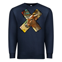 Navy farm life alphabet lowercase letters x Premium Sweatshirt - BundleAndBundleShop