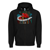 Black happy yeehawliday Zipper Hoodie - CowhideDigitalArt