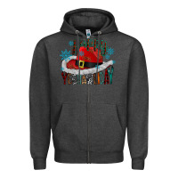 Charcoal Heather happy yeehawliday Zipper Hoodie - CowhideDigitalArt