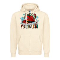 Sandshell happy yeehawliday Zipper Hoodie - CowhideDigitalArt