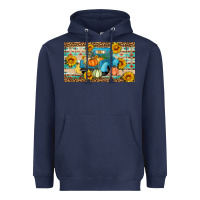 Navy Fall truck sunflowers Heavyweight Hoodie - Artiststas