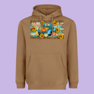 Fall Truck Sunflowers Heavyweight Hoodie Designed By Artiststas