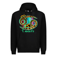 Black Cancer Zodiac Sign Sunflower Leopard Serape Premium Hoodie - RanaPortraitStore