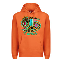 Carrot Cancer Zodiac Sign Sunflower Leopard Serape Premium Hoodie - RanaPortraitStore