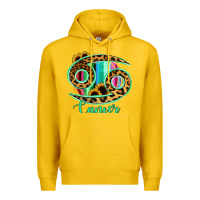 Lemon Cancer Zodiac Sign Sunflower Leopard Serape Premium Hoodie - RanaPortraitStore