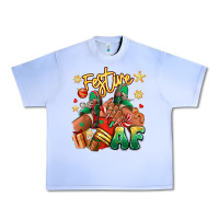 Festive Af Christmas Black Girl Sneakers Urban Heavy Tee | Teevron
