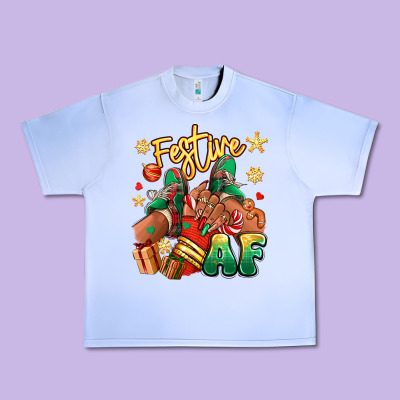 Festive Af Christmas Black Girl Sneakers Urban Heavy Tee Designed By Ranaportraitstore