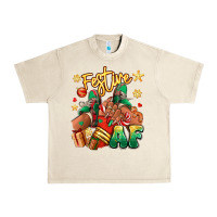 Sandshell Festive af Christmas black girl sneakers Urban Heavy Tee - RanaPortraitStore