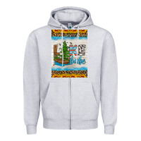 Heather Grey lake babe air freshener Zipper Hoodie - HRA Design Shop