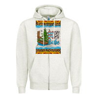 Oatmeal Heather lake babe air freshener Zipper Hoodie - HRA Design Shop