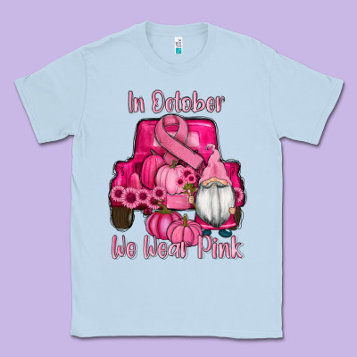 Breast Cancer Awareness Pink Truck Gnomes Classic Tee Designed By Ranaportraitstore