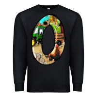 Black farm life alphabet numbers 0 Premium Sweatshirt - BundleAndBundleShop