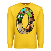 Farm Life Alphabet Numbers 0 Premium Sweatshirt | Teevron