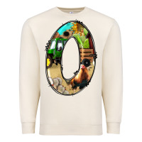 Sandshell farm life alphabet numbers 0 Premium Sweatshirt - BundleAndBundleShop