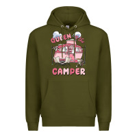 Army Green queen of the camper Premium Hoodie - MaliasSmallBusiness