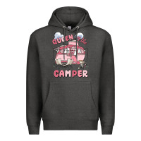 Charcoal Heather queen of the camper Premium Hoodie - MaliasSmallBusiness