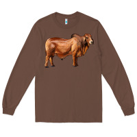 Chestnut brahman bull Long Sleeve Tee - RanaPortraitStore