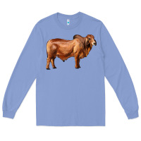 Colony Blue brahman bull Long Sleeve Tee - RanaPortraitStore