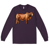 Plum brahman bull Long Sleeve Tee - RanaPortraitStore