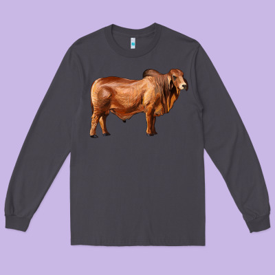 Brahman Bull Long Sleeve Tee Designed By Ranaportraitstore