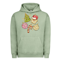 Pigment Oil Green christmas conchas Urban Hoodie - MaliasSmallBusiness