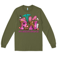 Army Green registered nurse with crocs Long Sleeve Tee - AdoDesignShop