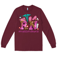 Burgundy registered nurse with crocs Long Sleeve Tee - AdoDesignShop