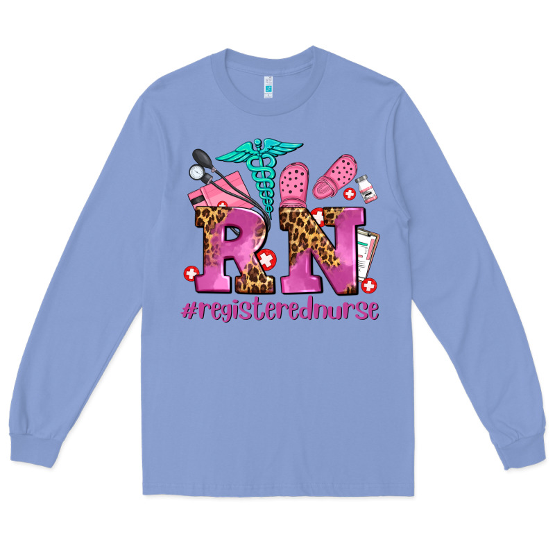 Registered Nurse With Crocs Long Sleeve Tee by AdoDesignShop | Teevron