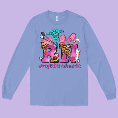 Registered Nurse With Crocs Long Sleeve Tee Designed By Adodesignshop