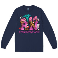 Navy registered nurse with crocs Long Sleeve Tee - AdoDesignShop