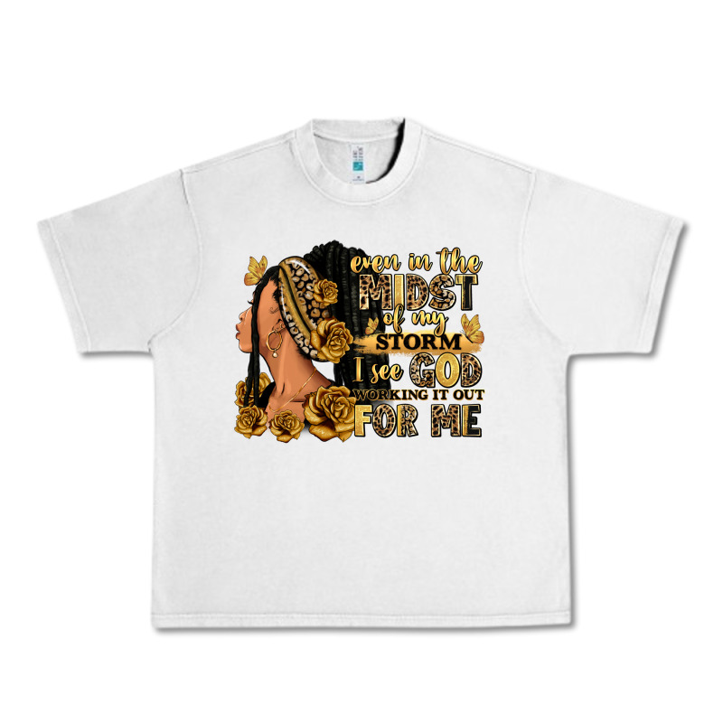 Even In The Midst Of My Storm Afro Woman Urban Heavy Tee by RanaPortraitStore | Teevron