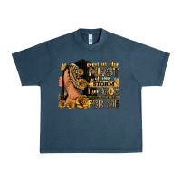 Midnight Navy Even in the midst of my storm afro woman Urban Heavy Tee - RanaPortraitStore