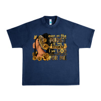Navy Even in the midst of my storm afro woman Urban Heavy Tee - RanaPortraitStore