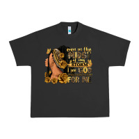 Pigment Black Even in the midst of my storm afro woman Urban Heavy Tee - RanaPortraitStore
