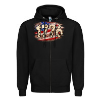 Black 4th of July 1776 Zipper Hoodie - Neo Western
