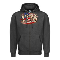 Charcoal Heather 4th of July 1776 Zipper Hoodie - Neo Western