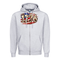 Heather Grey 4th of July 1776 Zipper Hoodie - Neo Western