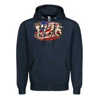 Navy 4th of July 1776 Zipper Hoodie - Neo Western
