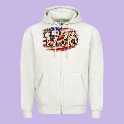 4th Of July 1776 Zipper Hoodie Designed By Neo Western