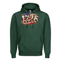 Sports Green 4th of July 1776 Zipper Hoodie - Neo Western