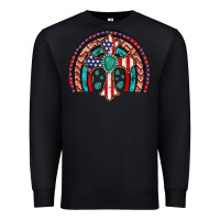Black gemstone cross american flag turquoise rainbow Premium Sweatshirt - Artiststas