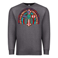 Charcoal Heather gemstone cross american flag turquoise rainbow Premium Sweatshirt - Artiststas