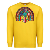 Lemon gemstone cross american flag turquoise rainbow Premium Sweatshirt - Artiststas