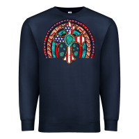 Navy gemstone cross american flag turquoise rainbow Premium Sweatshirt - Artiststas