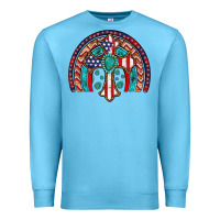 Ocean Blue gemstone cross american flag turquoise rainbow Premium Sweatshirt - Artiststas