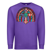 Purple gemstone cross american flag turquoise rainbow Premium Sweatshirt - Artiststas