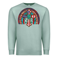 Seafoam gemstone cross american flag turquoise rainbow Premium Sweatshirt - Artiststas